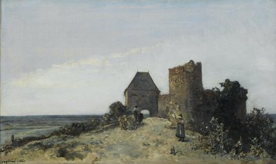 Ruínas do castelo de Rosemont de Johan Jongkind