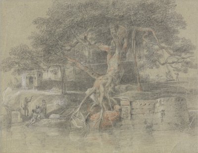 Um Hindu moribundo trazido ao rio Ganges de Johan Joseph Zoffany