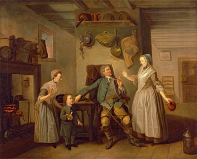 David Garrick e Mary Bradshaw em The Farmer&39;s Return de David Garrick de Johan Joseph Zoffany