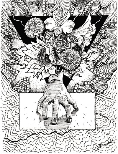 Reflexão floral surreal de Johan Liewendahl