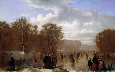 Patinando no Wissahickon, 1875. de Johan Mengels Culverhouse