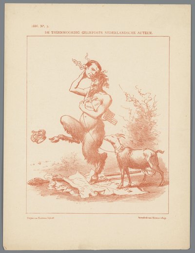 Impressão local em Busken Huet, 1886 O autor holandês mais amado hoje (título no objeto) de Johan Michaël Schmidt Crans