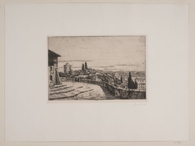 Vista de Roma da colina Janiculum de Johan Rohde