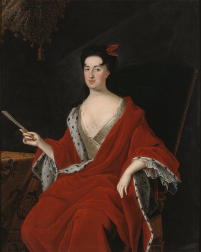 Catherine Opalinska, reine de Pologne - Retrato de Catherine Opalinska (1680-1747), Rainha da Polônia, por Starbus, Johan (1679-1724). Óleo sobre tela. Dimensão: 145x117 cm. Museu Nacional de Estocolmo de Johan Starbus