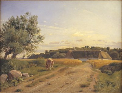 A Croft em Lodskov perto de Vognserup Manor, Zelândia de Johan Thomas Lundbye