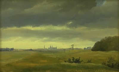 Uma vista de Frederiksborg de Hestehaven de Johan Thomas Lundbye