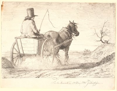 Agricultor dirigindo um carrinho de Johan Thomas Lundbye