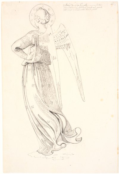 Anjo visto de costas - depois de Fra Angelico de Johan Thomas Lundbye