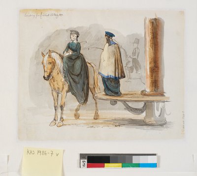 «Recordação do picadeiro. 22 de março de 1844.» de Johan Thomas Lundbye