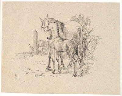 O cavalo e o potro de Johan Thomas Lundbye