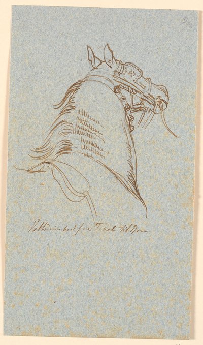 Cabeça e pescoço do cavalo Vetturin de Johan Thomas Lundbye