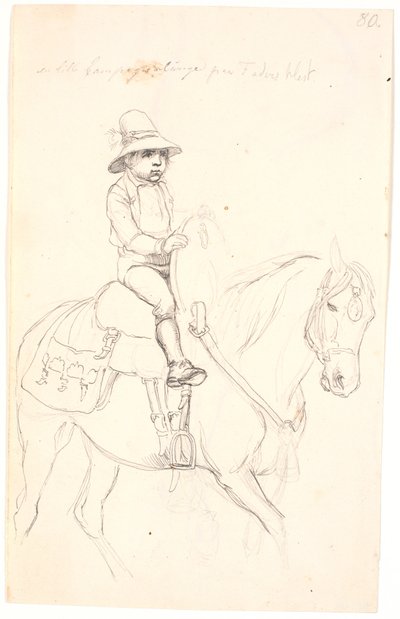 Garotinho andando a cavalo de Johan Thomas Lundbye