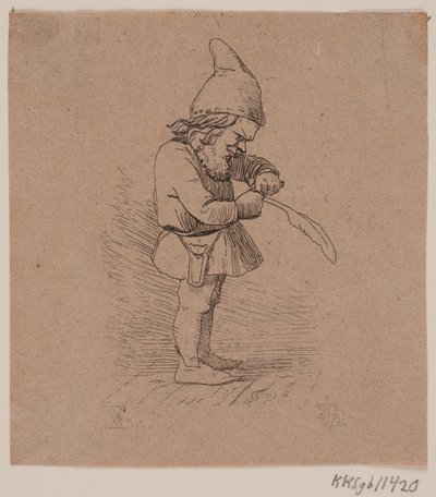 Elfo cortando uma caneta de Johan Thomas Lundbye