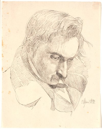 Retrato de um dos irmãos do artista de Johan Thomas Lundbye