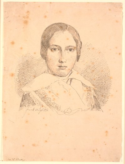 Retrato de uma jovem de Johan Thomas Lundbye