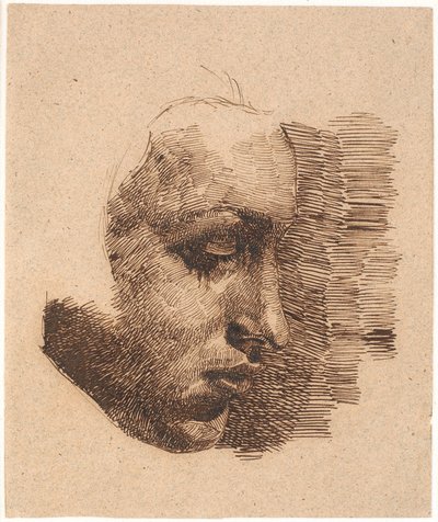 Retrato do perfil de Johan Thomas Lundbye
