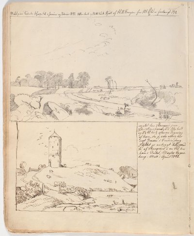 Paisagem da Zelândia, desenhada na página 16 f.o. de Johan Thomas Lundbye