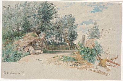 Cerca de pedra com uma junta aberta de Johan Thomas Lundbye