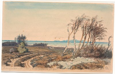 Vista de Kullen da costa entre Odinshøj e Hornbæk de Johan Thomas Lundbye