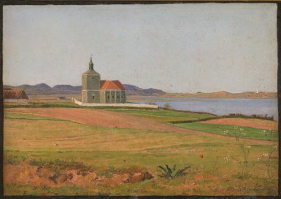 Igreja de Vinderød perto de Frederiksværk de Johan Thomas Lundbye