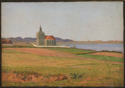 Igreja de Vinderød perto de Frederiksværk de Johan Thomas Lundbye