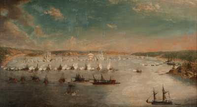 A Batalha de Fredrikshamn em maio de 1790, 1791. de Johan Tietrich Schoultz