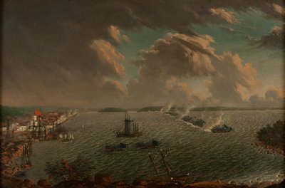 A Batalha de Fredrikshamn em maio de 1790, 1791. de Johan Tietrich Schoultz