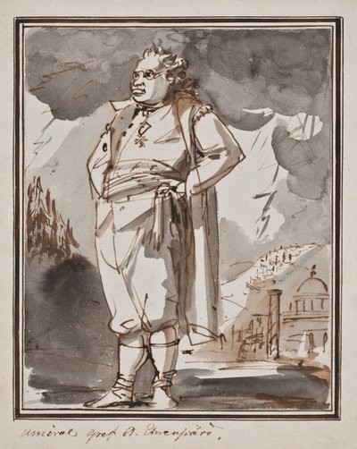 Carl August Ehrensvärd de corpo inteiro de Johan Tobias Sergel