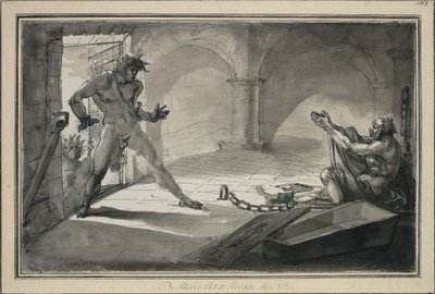 Os salteadores, acto III, cena XVI. Meu pai de Johan Tobias Sergel