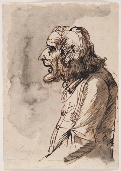 Retrato de um homem idoso de Johan Tobias Sergel