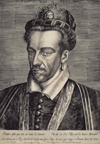Henri III Valois (1551-89) de Johan Wierix