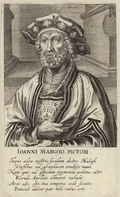 Retrato de Jan Mabuse de Johan Wierix