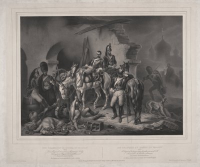 O Exército Francês no Kremlin de Moscovo - Woelfle, Johannes (1807-1893) - 1830 - Litografia - 60,8x85,9 - Colecção Privada de Johan Woelfle
