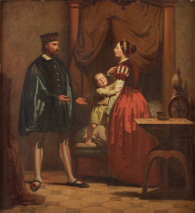 Karin Månsdotter, Eric XIV e Filho Gustav, 1858 de Johan Zacharias Blackstadius