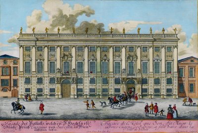 O Palácio de Inverno do Príncipe Eugene de Sabóia em Himmelpfortgasse de Johann Adam Delsenbach