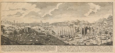 Ruínas de Palmyra, antiga cidade da Síria de Johann Adam Delsenbach