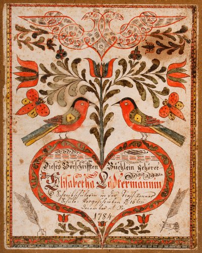 Capa para um Livro de Modelos de Cópias (Caderno de Regulação) de Johann Adam Eyer