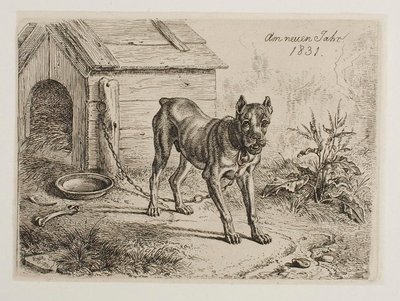 No início do ano de 1831. Dog de Johann Adam Klein