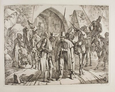 Cossacos vendem bens roubados a pequenos comerciantes judeus de Johann Adam Klein
