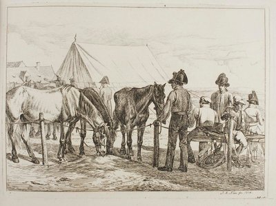 Soldados num acampamento militar de Johann Adam Klein