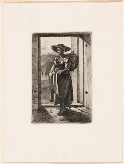 A mulher húngara que está à porta de Johann Adam Klein