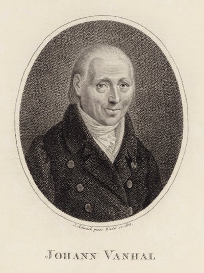 Retrato do Compositor Johann Baptist Wanhal 1739-1813, 1815. de Johann Adamek