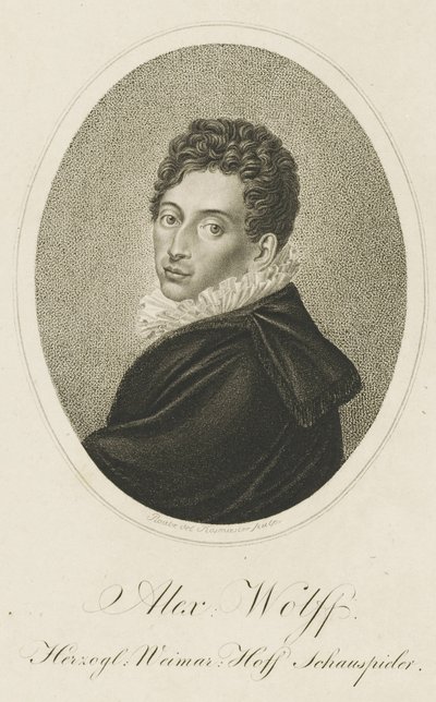 Retrato de Pio Alexandre Wolff 1782-1828, ca 1820. de Johann Adolf Rossmaesler