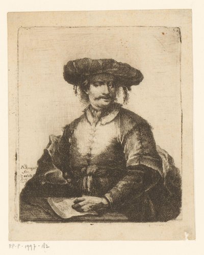 Retrato de um artista desconhecido de Johann Andreas Benjamin Nothnagel