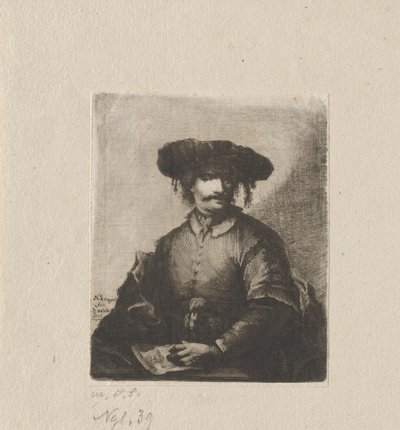 Auto-retrato de Johann Andreas Benjamin Nothnagel, in the manner of Rembrandt van Rijn