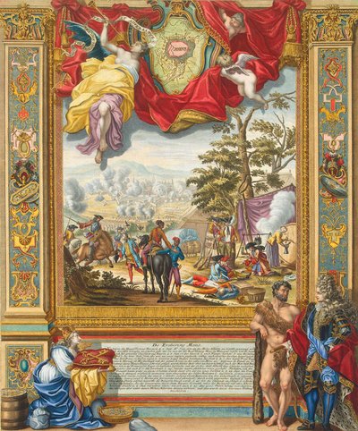 Cerco de Mons pelas tropas aliadas em 1709, início do século XVIII. de Johann August Corvinus