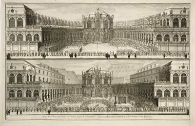 Vista ... do jardim Roial de l&39;Orangerie de Johann August Corvinus nach Carl Heinrich Jacob Fehling