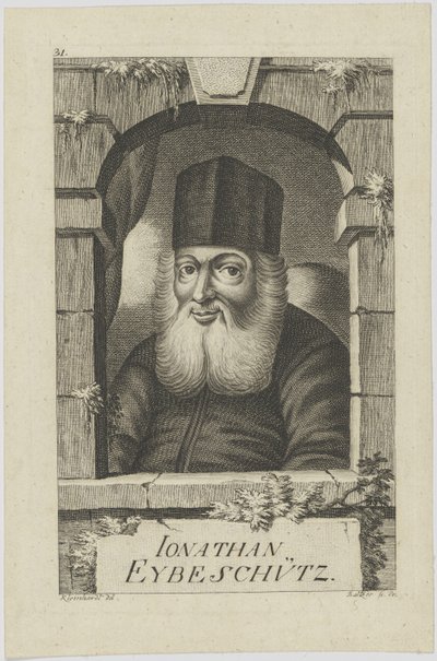 Retrato de Jonathan ben Nathan Eybeschütz 1690-1764, 1772. de Johann Balzer