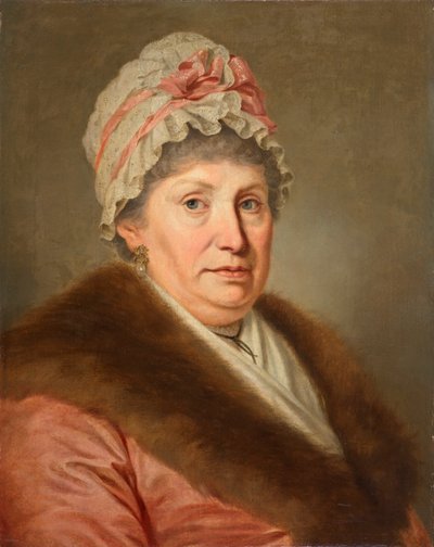 Burgess com touca de renda e colarinho de pele de Johann Baptist Lampi d. Ä.