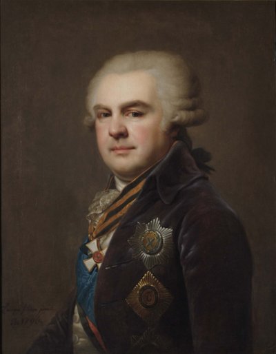 Retrato do Conde Alexander Nikolayevich Samoylov 1744-1814, 1796 de Johann Baptist Lampi the Younger